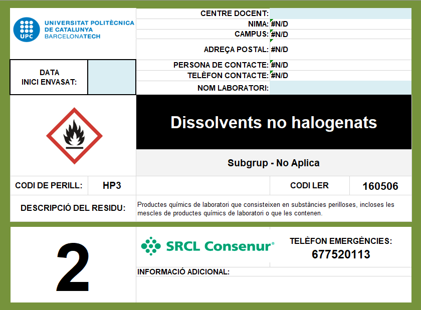 imatge en miniatura de l'etiqueta DISSOLVENTS NO HALOGENATS