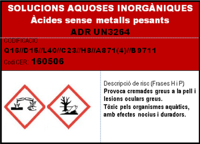 imatge en miniatura de l'etiqueta SOLUCIONS AQUOSES INORGANIQUES acides sense metalls pesants